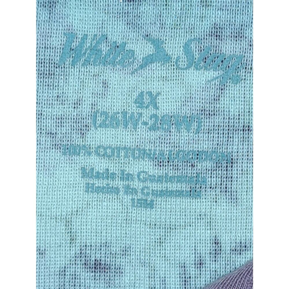 Women's Plus White Stag purple Floral T-Shirt Size 4X - Picture 6 of 6